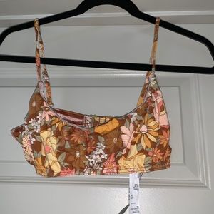 The Salty Blonde x Billabong Back Then Bralette Swim Top L